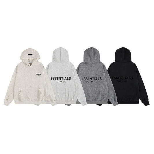 2025 hooded sweatshirt black letter flocking FOG double-line ESSENTIALS trendy brand cross-border hot sale 1977
