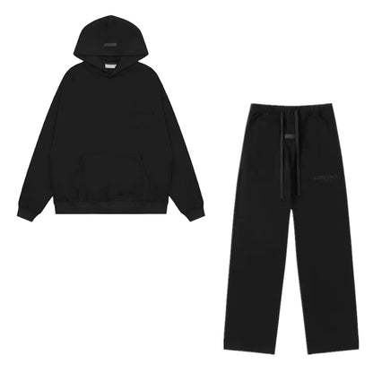 2025 hooded sweatshirt black letter flocking FOG double-line ESSENTIALS trendy brand cross-border hot sale 1977