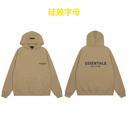 2025 hooded sweatshirt black letter flocking FOG double-line ESSENTIALS trendy brand cross-border hot sale 1977