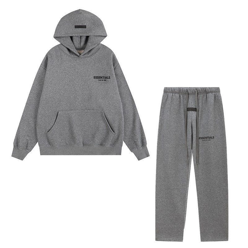 2025 hooded sweatshirt black letter flocking FOG double-line ESSENTIALS trendy brand cross-border hot sale 1977