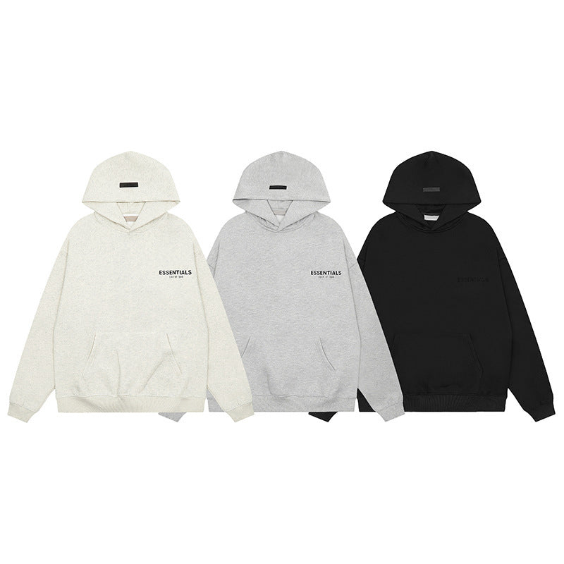 2025 hooded sweatshirt black letter flocking FOG double-line ESSENTIALS trendy brand cross-border hot sale 1977
