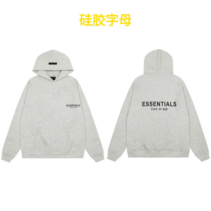 2025 hooded sweatshirt black letter flocking FOG double-line ESSENTIALS trendy brand cross-border hot sale 1977