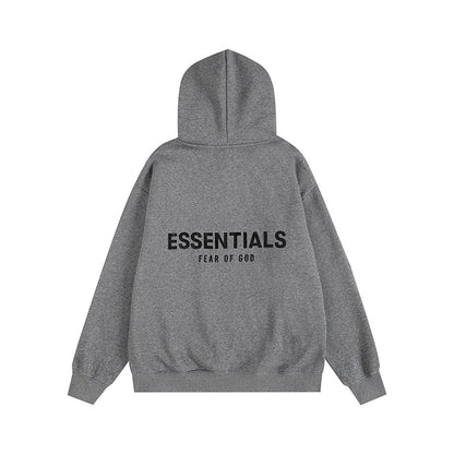 2025 hooded sweatshirt black letter flocking FOG double-line ESSENTIALS trendy brand cross-border hot sale 1977