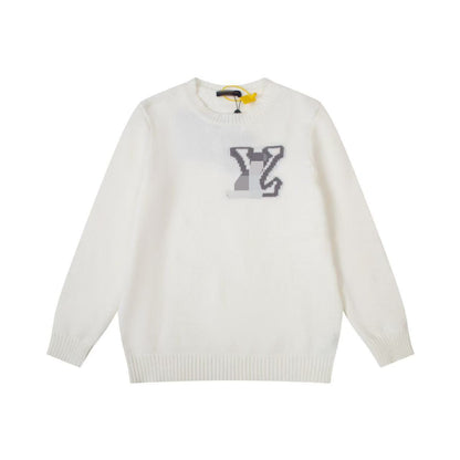 The correct version of L donkey knitted men's and women's crew neck sweater.25SS autumn and winter heavy industry meticulous production