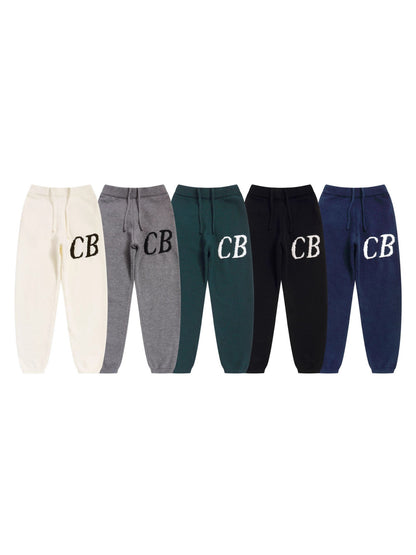 High version Cole Buxton Niche Minimalist CB Jacquard Female Couple Matching Loose Crewneck Sweater