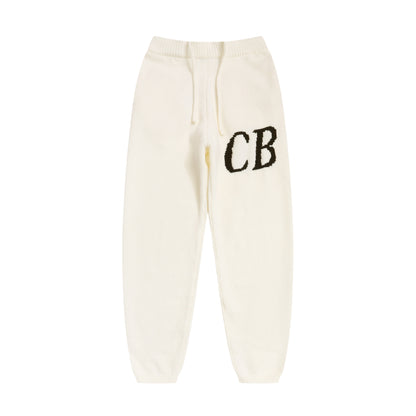 High version Cole Buxton Niche Minimalist CB Jacquard Female Couple Matching Loose Crewneck Sweater