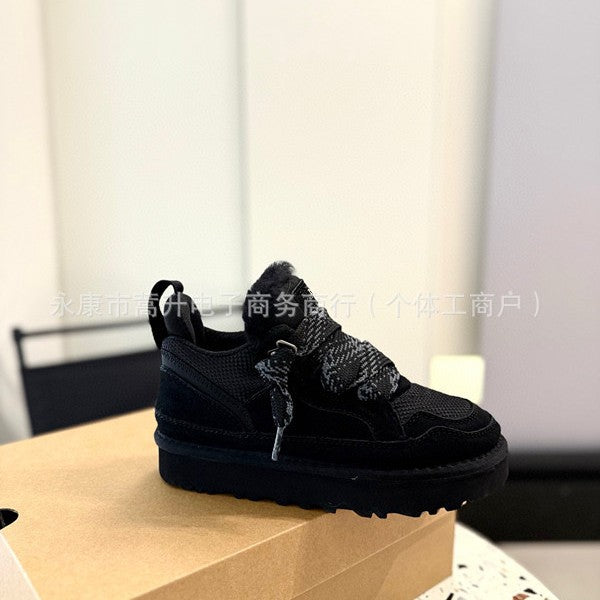Cross-border e-commerce new Mel couple men's and women's snow boots, women's thick soles, fur integration, warmth, casual warmth, and thickening