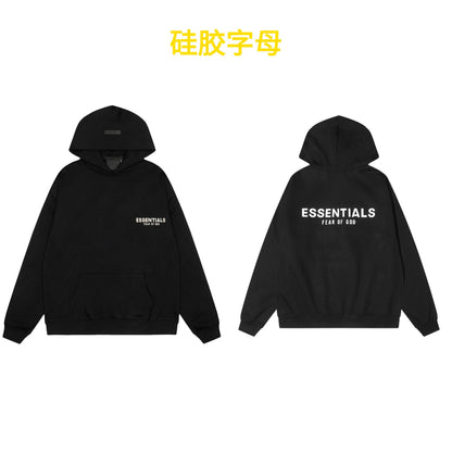 2025 hooded sweatshirt black letter flocking FOG double-line ESSENTIALS trendy brand cross-border hot sale 1977