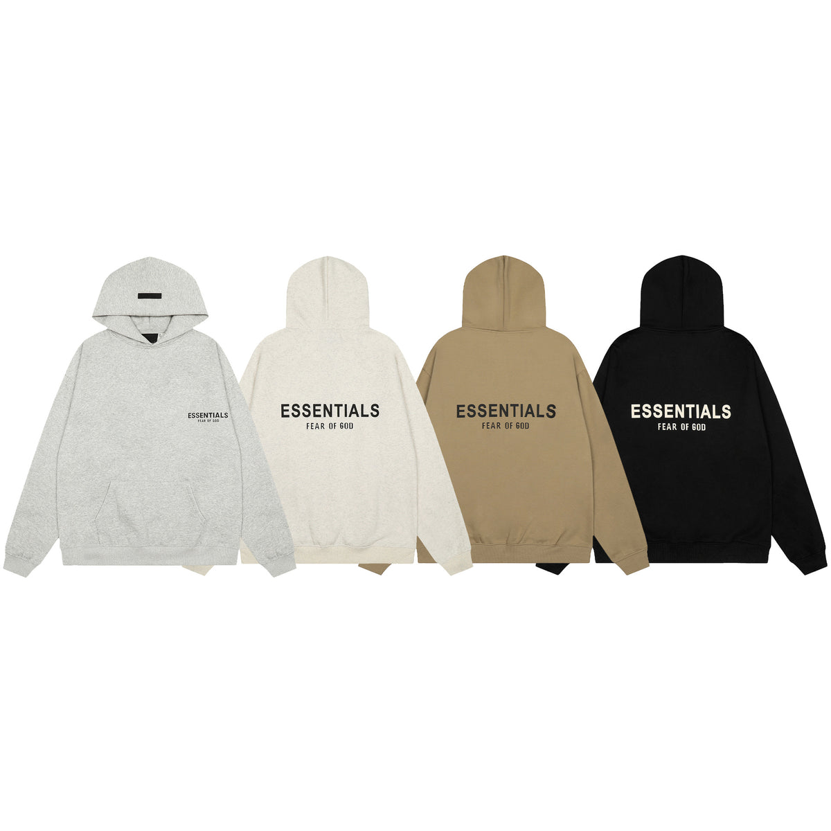 2025 hooded sweatshirt black letter flocking FOG double-line ESSENTIALS trendy brand cross-border hot sale 1977