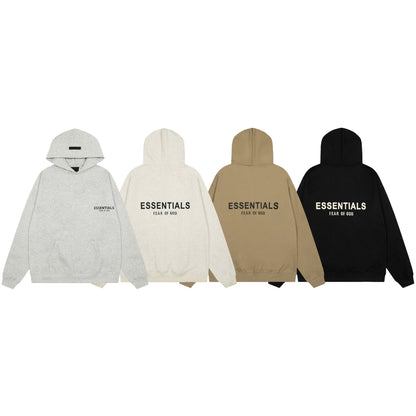 2025 hooded sweatshirt black letter flocking FOG double-line ESSENTIALS trendy brand cross-border hot sale 1977