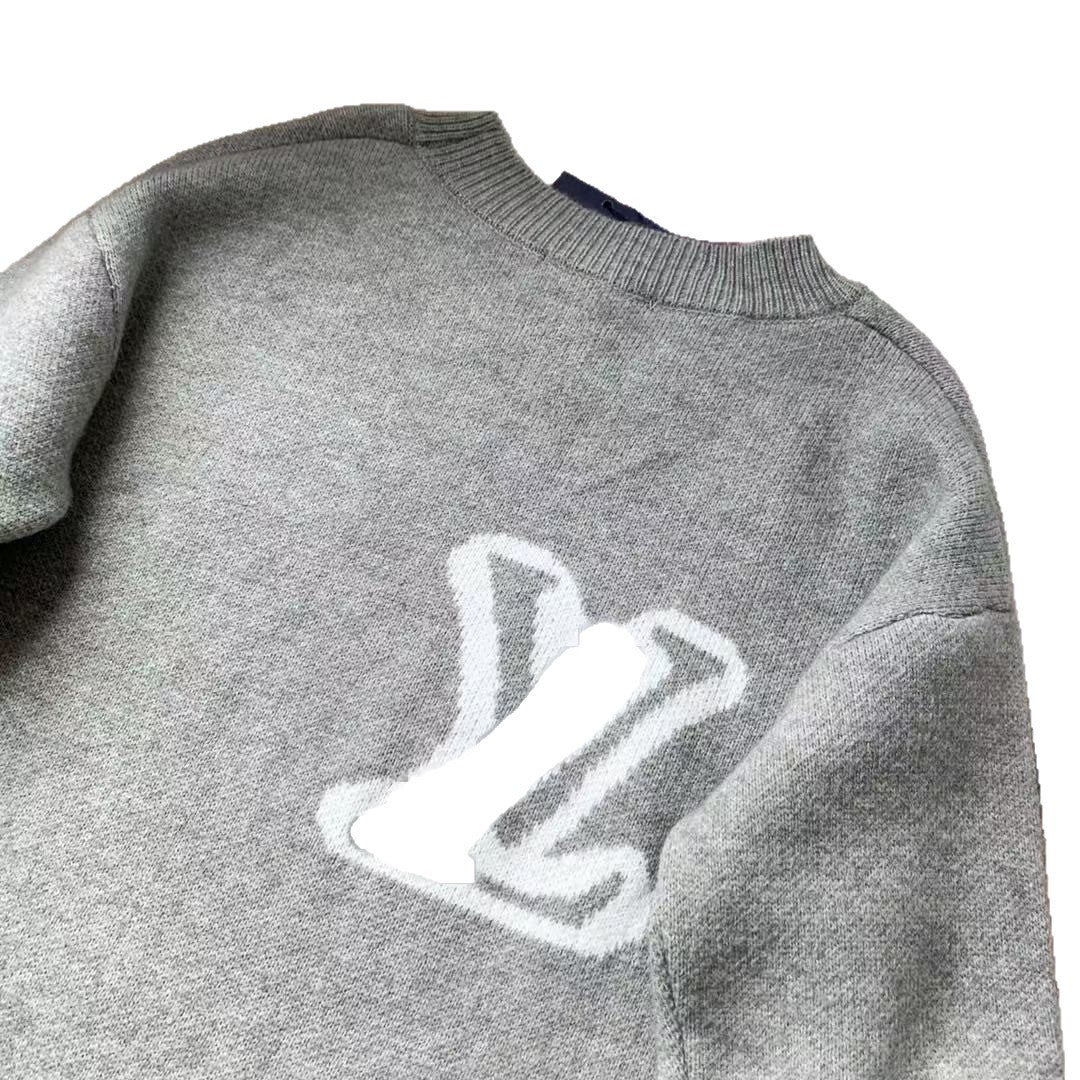 The correct version of L donkey knitted men's and women's crew neck sweater.25SS autumn and winter heavy industry meticulous production
