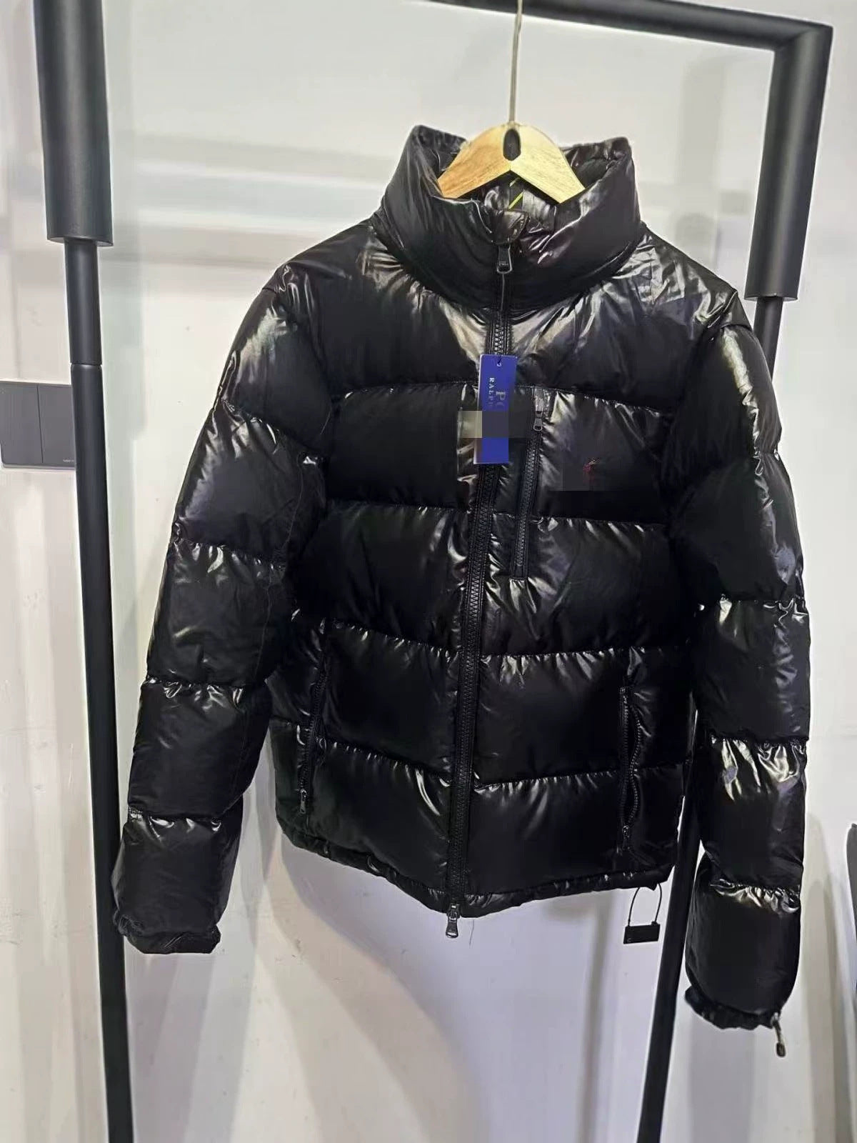 Cross-border correct version of the Ruff pony coat padded jacket thickened new men's and women's hooded windproof removable hat jacket