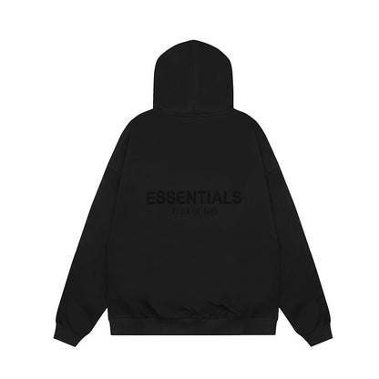 2025 hooded sweatshirt black letter flocking FOG double-line ESSENTIALS trendy brand cross-border hot sale 1977