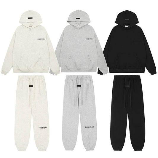 2025 hooded sweatshirt black letter flocking FOG double-line ESSENTIALS trendy brand cross-border hot sale 1977