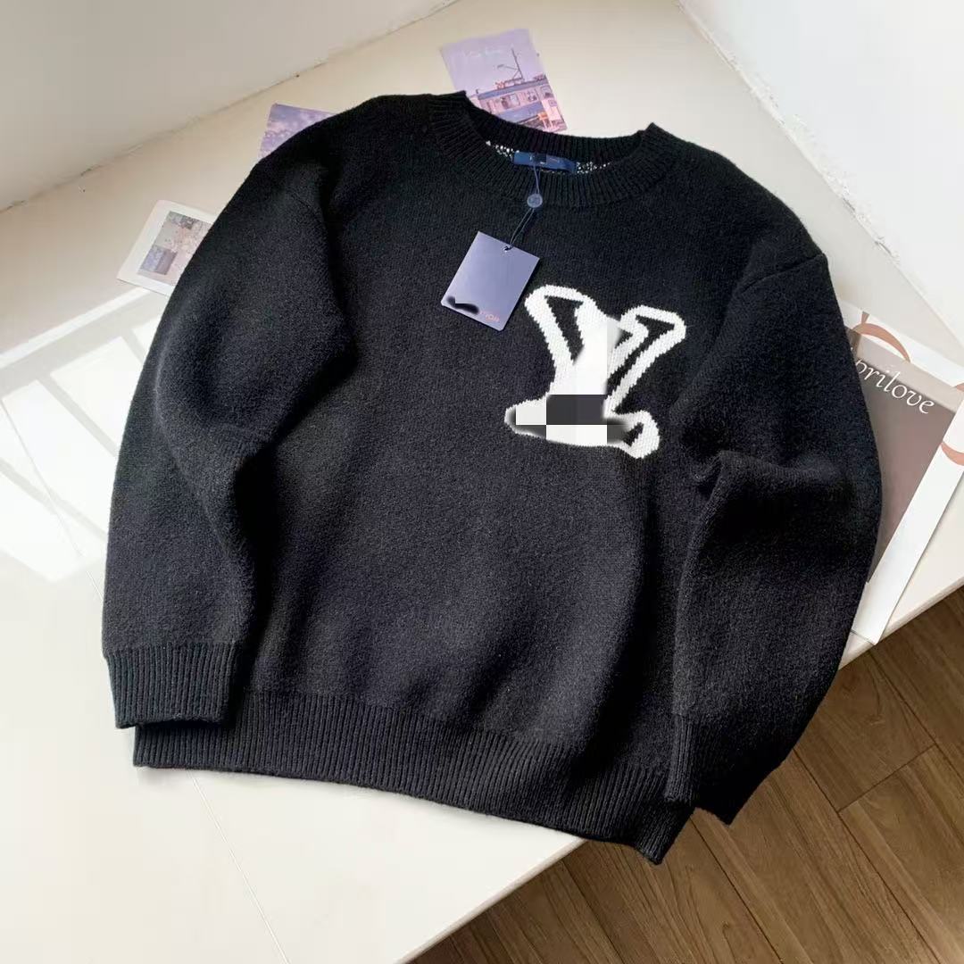 The correct version of L donkey knitted men's and women's crew neck sweater.25SS autumn and winter heavy industry meticulous production