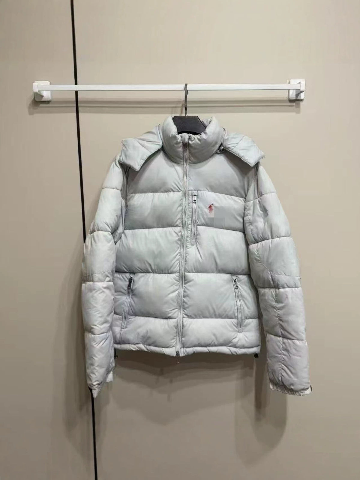 Cross-border correct version of the Ruff pony coat padded jacket thickened new men's and women's hooded windproof removable hat jacket