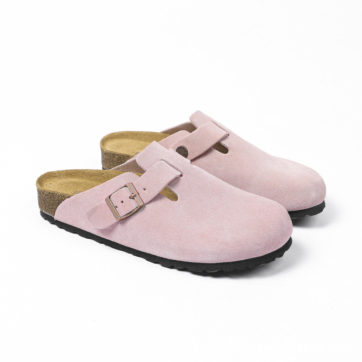 BK foreign trade spot full cowhide men's and women's wear semi-drag cork leather Birkenstock shoes toe Boken slippers Boston